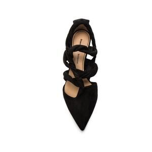 Proenza Schouler Black Suede Knotted Kitten Heels Size 39 (US 8)